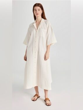 NWT: Madewell Light Spun Cover up Maxi Shirt Dress